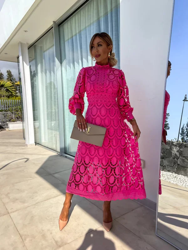 Elance™ | Élégante robe midi dentelle