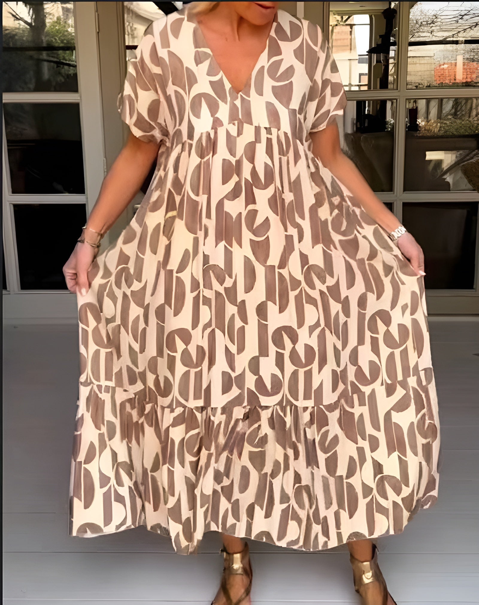 Elance™ | V-Neck Fluid Dress