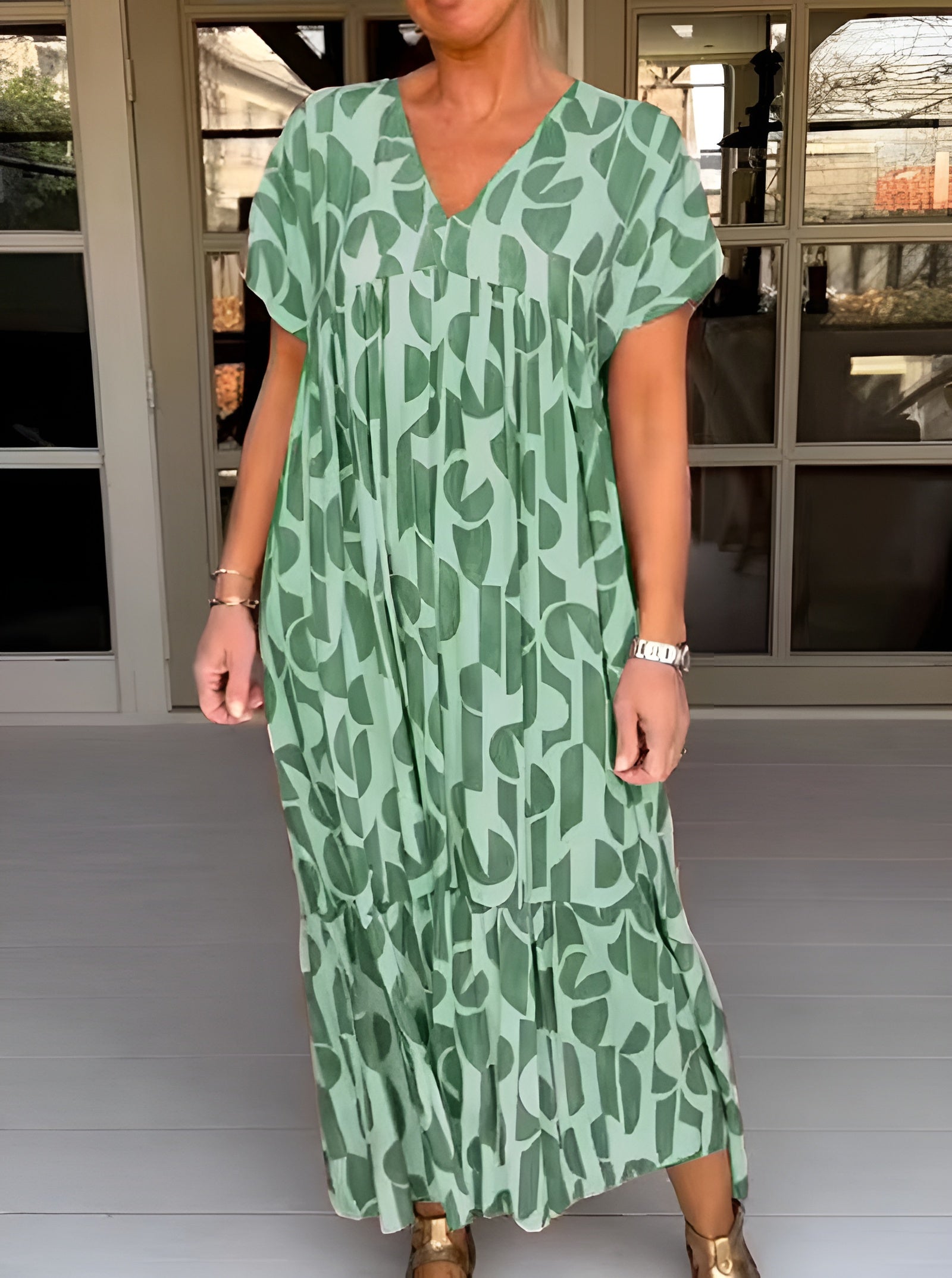 Elance™ | V-Neck Fluid Dress