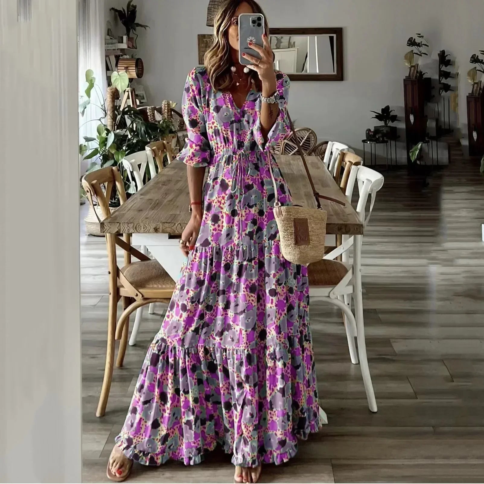 Elance™ | Printed Maxi Robe