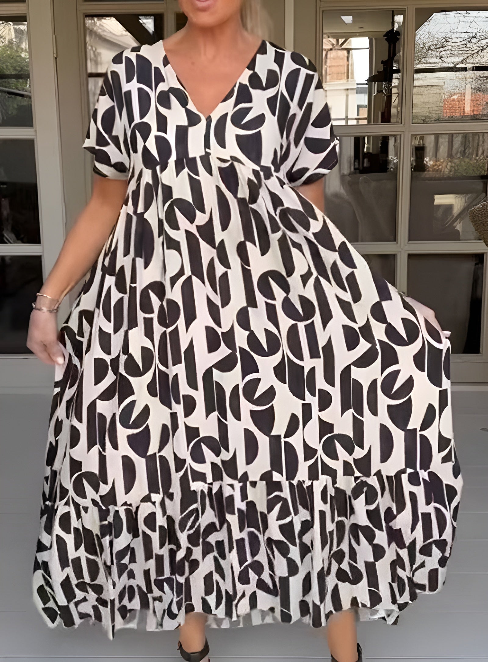 Elance™ | V-Neck Fluid Dress