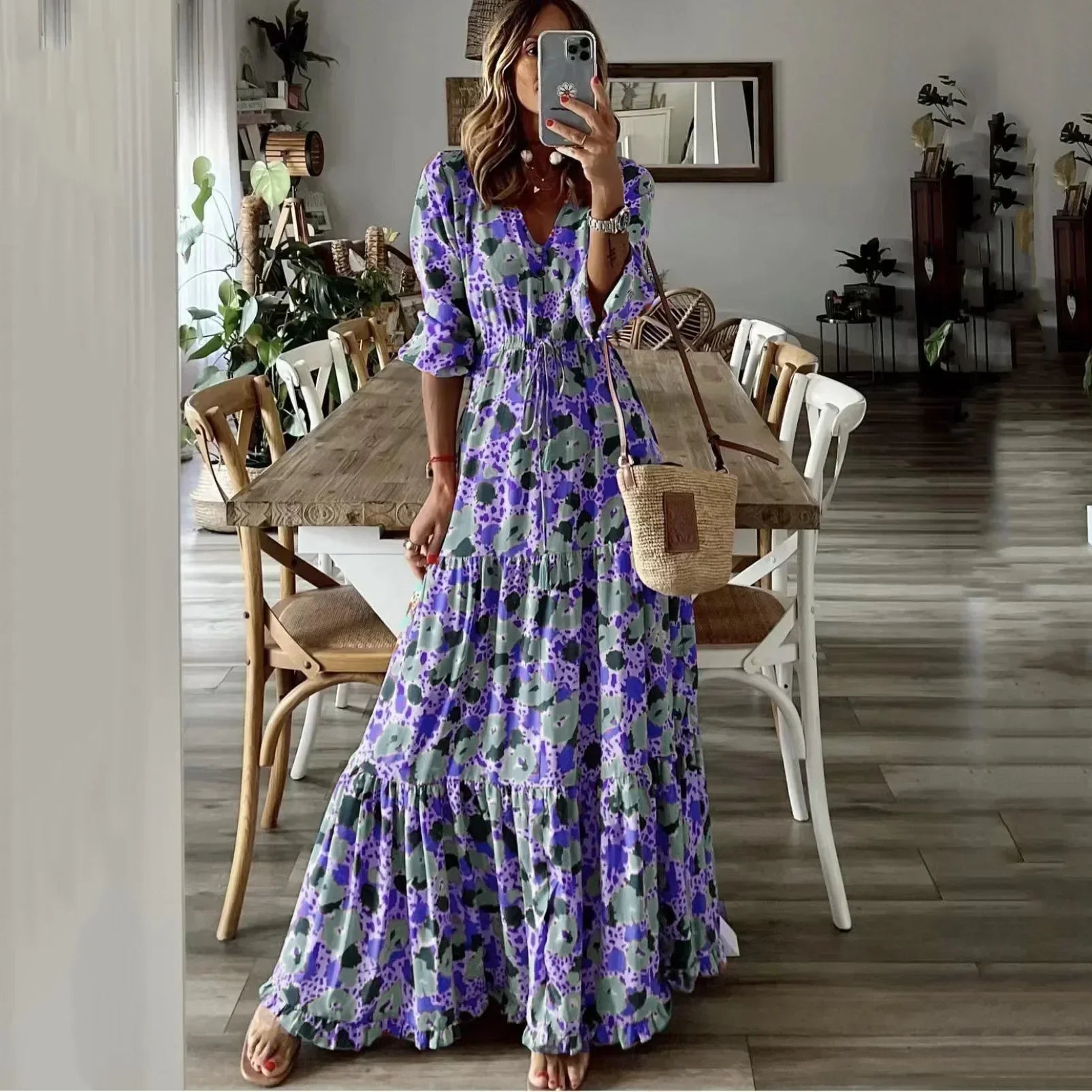 Elance™ | Printed Maxi Robe