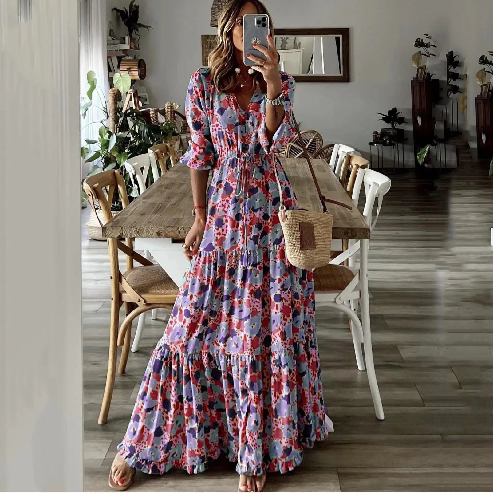 Elance™ | Printed Maxi Robe